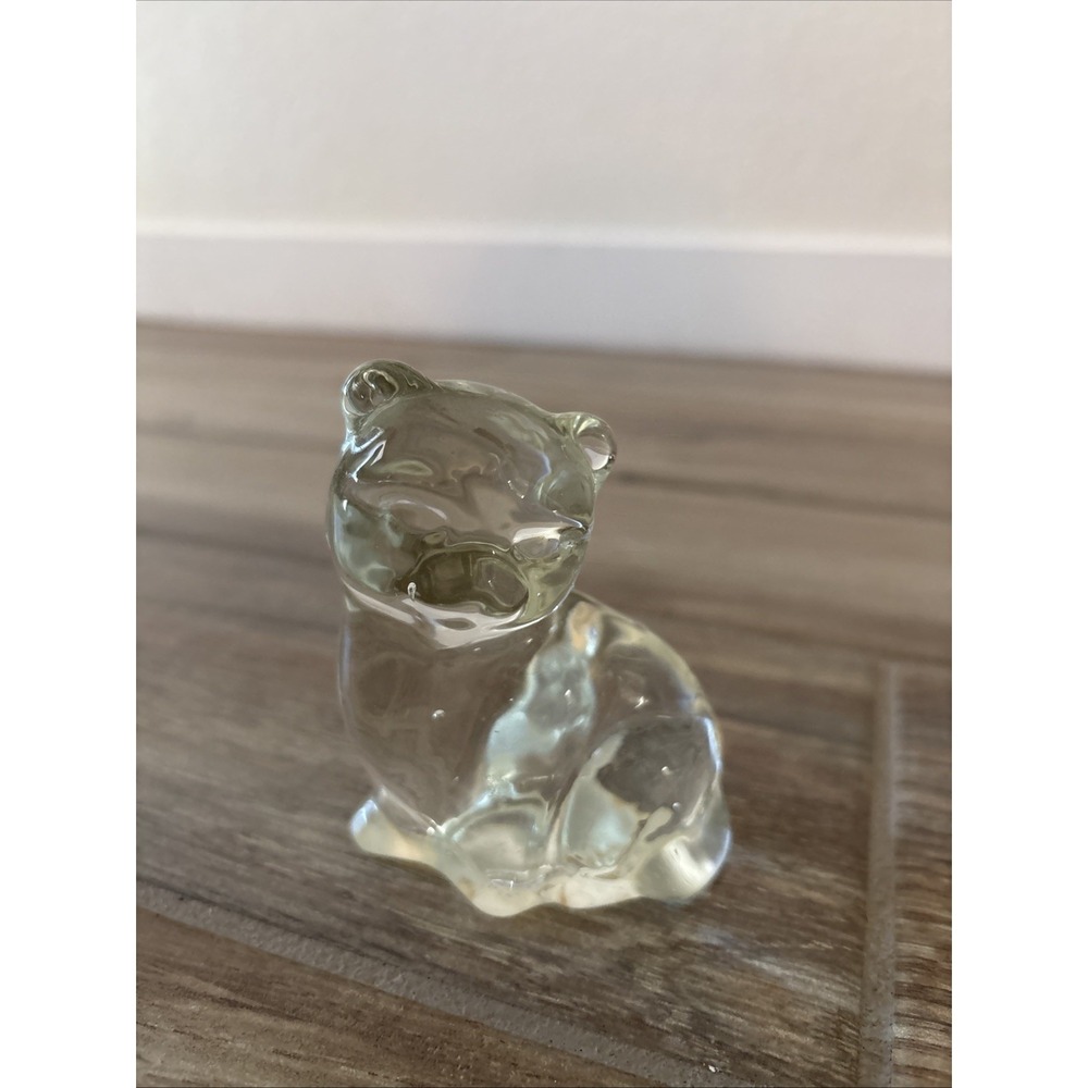 Vintage‎ Princess House Clear 24% Lead Crystal Cat Figurine 4"